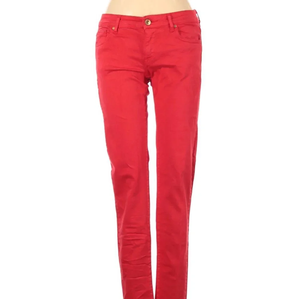 Leara Woman Red Slim Fit Skinny Jeans Size 2 - Picture 2 of 6